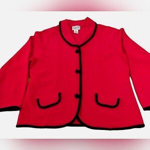 Pendleton Merino Wool Cardigan Jacket Portland Oregon SZ Large Petite Vintage